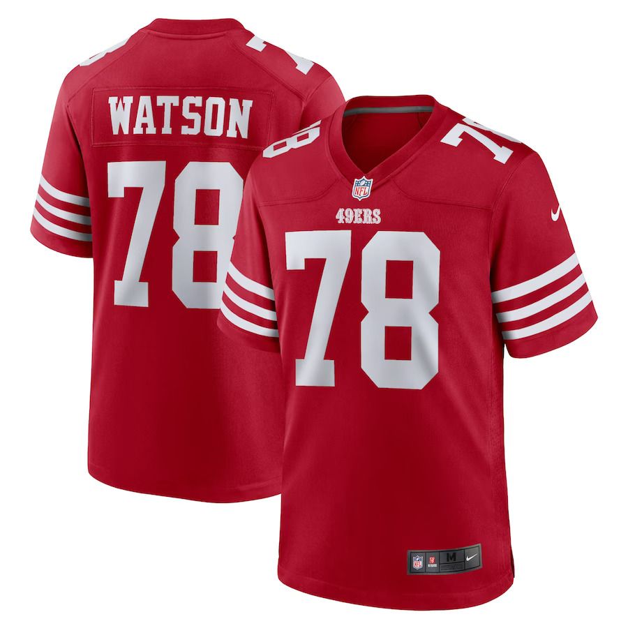 Men San Francisco 49ers 78 Leroy Watson Nike Scarlet Home Game Player NFL Jersey